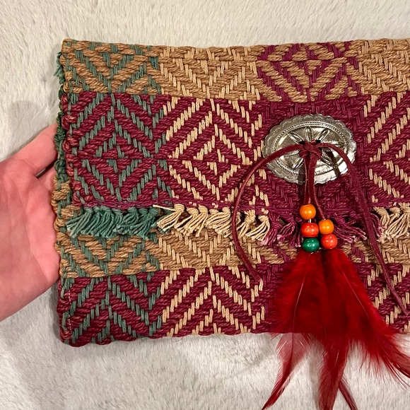 Vtg Shrake Woven Clutch - Picture 5 of 11